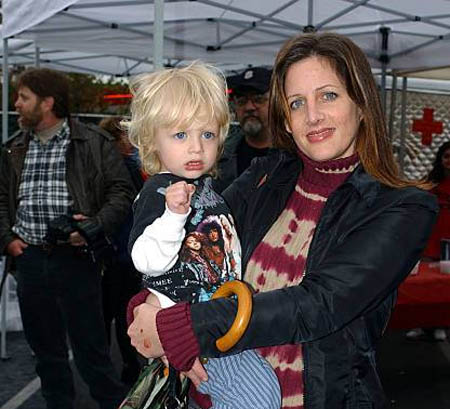 A picture of Tracy Nelson with her son.